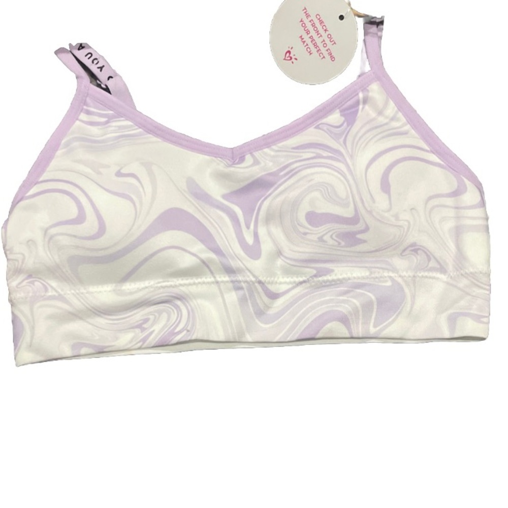 Bundles Justice Girls' Light Gray and White Bra Duo- beige & white and Lila - Picture 4 of 5